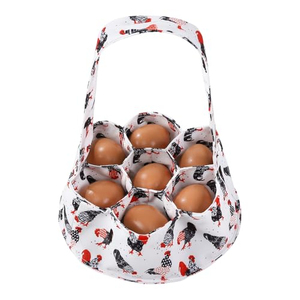 Garden Mini Egg Collecting Gathering Egg <b>Basket</b> With 7 Pouches for Farmhouse Transporting <b>Storage</b> - Product Image 1