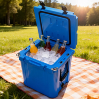 Glacière isotherme rotomoulée 33QT en PE/PU, réutilisable, moderne, double compartiment, étanche, compatible glace sèche, écologique, pour la conservation de la chaleur