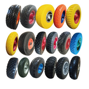 Nueva carretilla de alta elasticidad <span class=keywords><strong>antipinchazos</strong></span> de <span class=keywords><strong>10</strong></span> <span class=keywords><strong>pulgadas</strong></span>, rueda de rodamiento de PU, rueda giratoria de PU - Product Image 5