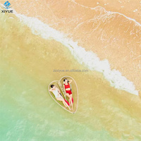 Fabricant Nouveau Design Kayak en Polycarbonate Transparent en Forme de Coeur Deux Sièges Fond en Verre Clair Bateau en Cristal Transparent