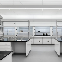 Tables de travail en acier et bois pour laboratoires d'école et d'hôpital, tables de laboratoire en forme de L pour la physique et la biologie, bancs de laboratoire de chimie avec évier
