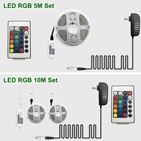 Guirlandes lumineuses LED intelligentes WiFi pour maison connectée, 12V SMD5050 RGB, télécommande, 5M, étanches IP65