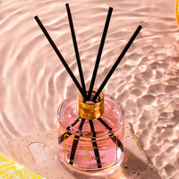 Offre Spéciale – Diffuseur de Parfum d'Ambiance de Luxe Sans Flamme 50ml en Verre avec Huile Essentielle Fruitée et Bâtonnets – Parfum Longue Durée