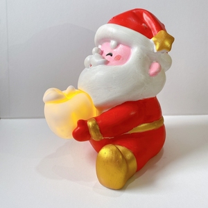 Venta al por mayor <span class=keywords><strong>Santa</strong></span> <span class=keywords><strong>Claus</strong></span> Apple Light Fluid Painting Vinilo Blanco Embrión Luna Night Light Fluid Piggy Bank Pintura creativa Graffiti - Product Image 5