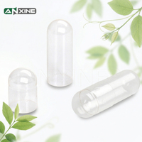Capsules végétaliennes transparentes en pullulan et HPMC, tailles 000, 00, 0, 1, 2, 3, 4, coques de capsules végétariennes vides