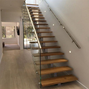 <span class=keywords><strong>Escalera</strong></span> Recta de Madera con Placa de Refuerzo, <span class=keywords><strong>Viga</strong></span> <span class=keywords><strong>Central</strong></span> y Peldaños de Madera - Product Image 6