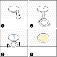 Downlights encastrés de qualité supérieure homologués Bis, 12W 15W 18W 24W, panneau LED SMD pour usage commercial