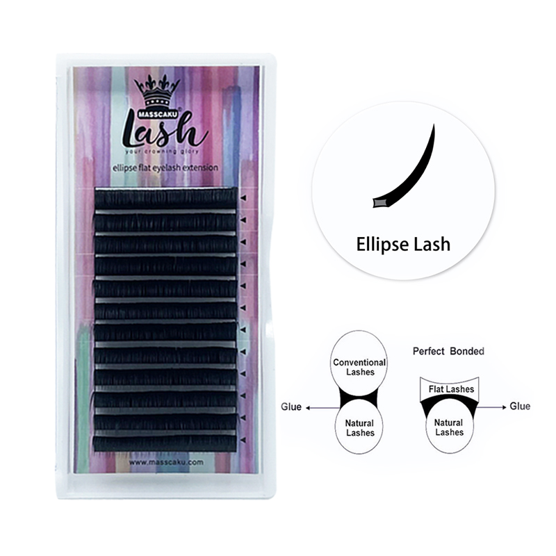 Плоские накладные ресницы ellipse, накладные ресницы плоской формы