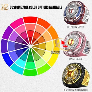 Anello Personalizzato del <span class=keywords><strong>Campionato</strong></span> Giovanile USSSA - Anello in Lega Multicolore per Campioni e Finalisti della Lega di Baseball - Product Image 5