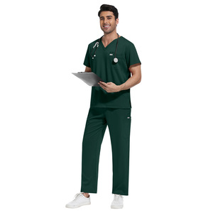 Conjunto de Uniforme Médico para <span class=keywords><strong>Hombre</strong></span> con Logotipo Personalizado, Secado Rápido, Transpirable, Cuello en V, <span class=keywords><strong>Pantalones</strong></span> con Múltiples Bolsillos - Product Image 2