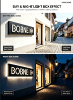 Plaque d'adresse personnalisée en acrylique éclairée, numéro de maison, enseigne de porte, néon LED AC, étanche IP65 pour commerces