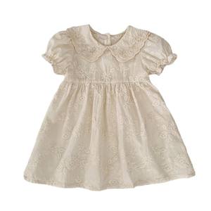 Gaun bayi manis bordir gaya asing musim panas 2025 untuk anak perempuan baju monyet bayi katun murni pakaian anak perempuan lengan pendek - Product Image 2