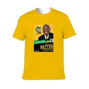 Südafrika ANC-Wahlkampagne-Artikel volldruck Sublimationsdruck Herren-T-Shirt