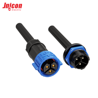 Connecteur d'alimentation étanche M25 à 3 broches pour montage sur panneau, 30A 300V IP67, ensemble circulaire push-pull mâle-femelle