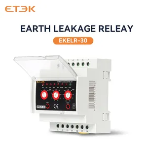 ETEK EKELR-30 110/230VAC tipo A rilevamento perdite 30mA-30A, relè di monitoraggio perdite di terra (ELR) con livello di viaggio regolabile