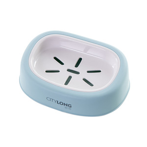 Xitianlong Double Layer Soap Dish 145x101x45mm Fast Drain Bathroom Toilet Oval PP Minimalist Design - Product Image 5