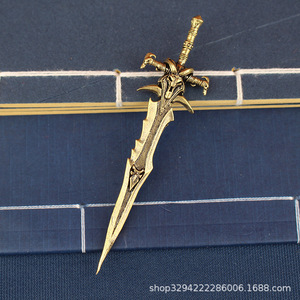 Adorno Metálico de la Espada Cabeza de Oveja del Rey Lich, Shadow Sorrow, del juego World of <span class=keywords><strong>Warcraft</strong></span>, para coleccionistas. - Product Image 5