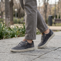 Baskets décontractées à enfiler, bout rond, matériaux mixtes, chaussures de marche, streetwear