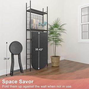 Foldable wall-mounted <b>bar</b> <b>table</b>, suitable for home use, kitchen, living room, or as a partition; also suitable for small - Product Image 2
