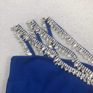 高品质 Vespera 女式单肩舞会礼服长裙水钻肩带晚礼服宝蓝色舞会礼服 - Product Image 5