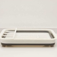 Porte-bols de cuisine multifonctionnel Panier de rangement pour la cuisine Porte-bols d'égouttage des couverts Porte-bols pliant en plastique