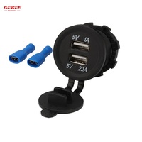 Adaptador de Corriente para Vehículo de 12V 24V, Enchufe de Alimentación con Doble USB 3.1A de Carga Rápida, Encendedor de Cigarrillos para Auto Sin Lámpara