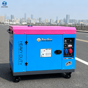 Générateur diesel super silencieux pour maisons, design insonorisé portable, roues, 3-20KW, multi-tension, alimentation de secours ATS, 100% cuivre - Product Image 1