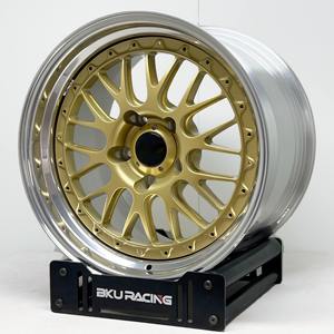 Jantes Bku Custom 3 pièces forgées 5x120 17 18 19 pouces 7-11J Deep Dish E88 en alliage d'or <span class=keywords><strong>pour</strong></span> BMW E46 E90 M3 E60 E92 - Product Image 4