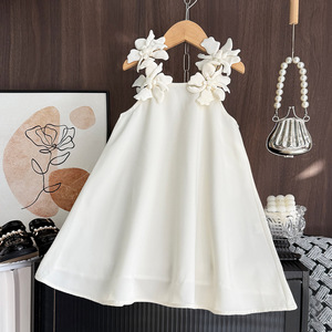 Vestido de Tirantes con Estampado Floral Tridimensional para Niñas, Verano 2026, Alta Calidad, para Bodas, Cumpleaños, <span class=keywords><strong>Princesa</strong></span>, 2-7 Años, Poliéster - Product Image 2