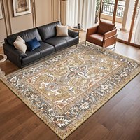 Tapis moderne floral en polyester de haute qualité, fabriqué à la machine, écologique et adapté aux animaux domestiques, pour salon, design personnalisé, vente en gros