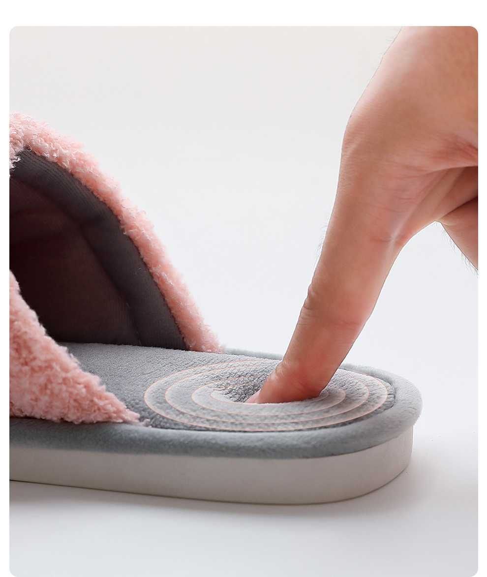 Unisex Non-slip Cotton Shoes Men Home Bedroom Plush Slippers for Women Wholesale
