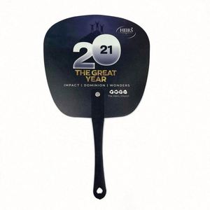 Wholesale Customized PP Plastic <b>Hand</b> <b>Fan</b> with Promotional Logo Printing Novelty Gifts - Product Image 1