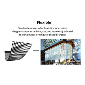 可定制P6.25柔性透明屏幕发光二极管显示器裸眼3D条形弯曲冰效果OEM 1年机场展厅 - Product Image 5