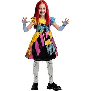 SINSEN Sally Costume Kids 5PCS Dress Wig Leggings Bag Halloween Outfit 4-6Y Girl - Product Image 2