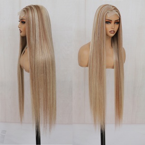 <span class=keywords><strong>Parrucca</strong></span> Sintetica Lunga 36 Pollici, Liscia, Marrone, Bionda, Castagna, Nera, con Frontale 4x4, Parte Libera, Trasparente, con Attaccatura Naturale - Product Image 1