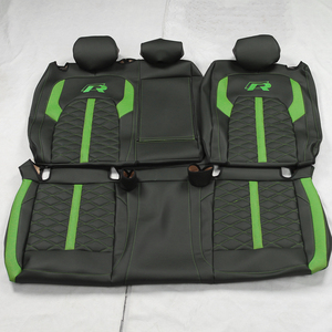 GANEha diseñado una nueva funda de asiento de color negro- verde, adecuada para Volkswagen Golf, una funda de asiento universal de cuero sintético para las cuatro estaciones. - Product Image 5