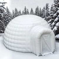 Fête événement sauter maison gonflable igloo Chine fournisseur constant air gonfler blanc led lumière géant gonflable dôme tente