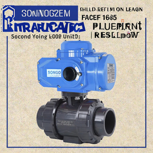 Vanne à boisseau sphérique en PVC étanche DN80 3 pouces 12V DC à double union, actionneur électrique modulateur 2 voies pour l'eau - Product Image 2
