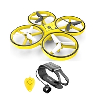 Mini 2.4G 4CH 6 Axes LED drone RC Quadcopter Jouet jaune