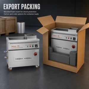 <span class=keywords><strong>Friteuse</strong></span> électrique commerciale grande capacité HNRB 35L en acier inoxydable avec séparation huile-eau pour stand de poulet frit - Product Image 6