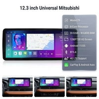 Reproductor Multimedia Estéreo para Auto Android de 12.3 Pulgadas con Pantalla Táctil, GPS, Bluetooth, OBD2, Transmisor FM, Amplificador, Soporte Portátil para Tablero