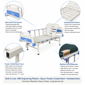 <span class=keywords><strong>LEHO</strong></span> Fabricante Mayorista Cama Hospitalaria Manual de Alta Calidad con Certificación CE, 4 Ruedas, 2 Años de Garantía y Respaldo Ajustable - Product Image 4