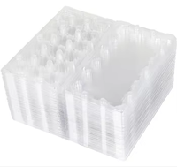 Boîtes d'Emballage Transparents Jetables de 12, 18, 20 Alvéoles pour Œufs de Caille – Boîtes de Rangement en Plastique Empilables pour Petits Œufs, Œufs de Caille et de Pigeon
