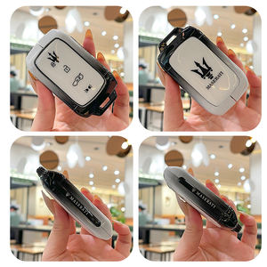 Funda <span class=keywords><strong>de</strong></span> Silicona y Aleación <span class=keywords><strong>de</strong></span> Zinc para Llaves <span class=keywords><strong>de</strong></span> Coche Maserati Levante Ghibli Levante Quattroporte, Anillo para Llaves, Llavero, Bolsa - Product Image 2