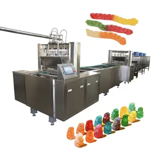 Nuevo diseño Sweets Jelly Candy Machine 3D pectina Soft Gummy Candy Juice Filled vitamin Gummy Candy Making Machine