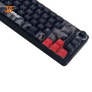 Oem Profile 2023เครื่องพิมพ์3d ขายดี,สวิตช์สีดำ Diy 60% Rgb ไร้สายโหมดคู่5ขา Hotswap Mechanical Keycaps DIY