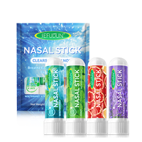 SEFUDUN Lot de 4 bâtonnets nasaux énergisants à inhalation, marque privée, bâtonnets nasaux au menthol pur et naturel pour la relaxation et le soutien