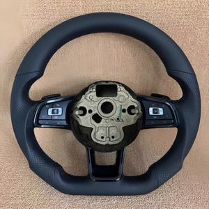 พวงมาลัยหนัง R Line สำหรับรถยนต์ Volkswagen Golf 5 6 7 7.5 <span class=keywords><strong>Jetta</strong></span> MK5 MK6 MK7 MK7.5 GTI Polo Passat CC - Product Image 6