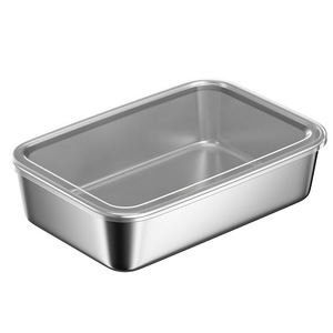 Recipientes Cuadrados de Acero Inoxidable JLD para Almacenamiento de Alimentos con Tapa, para Hornear, Asar a la Parrilla, Uso Doméstico y Comercial - Product Image 2