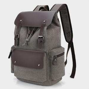 Custom 2025 Vintage Large Travel Bag Thick Canvas Drawstring School <b>Backpack</b> Waterproof Anti-theft <b>Laptop</b> <b>Backpacks</b> - Product Image 3